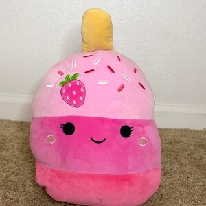 Squishmallows Pink Strawberry Cake pop Plush
